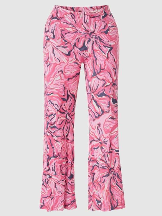 Lilly Pulitzer Pants - Lilly Pulitzer Pink Floral Georgia Wide-Leg Pants